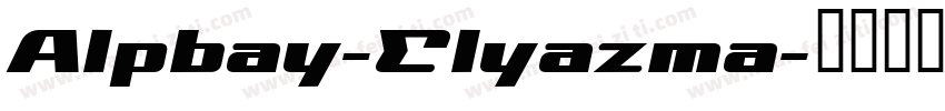 Alpbay-Elyazma字体转换
