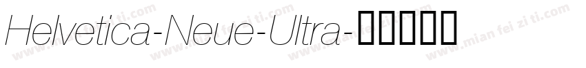 Helvetica-Neue-Ultra字体转换