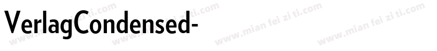 VerlagCondensed字体转换