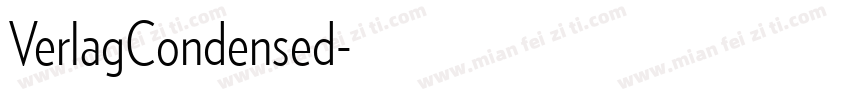 VerlagCondensed字体转换