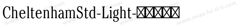 CheltenhamStd-Light字体转换