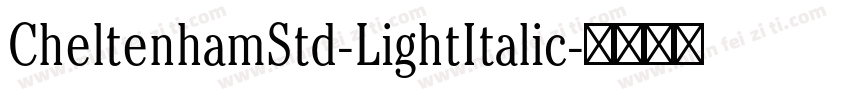 CheltenhamStd-LightItalic字体转换