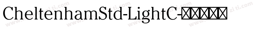 CheltenhamStd-LightC字体转换