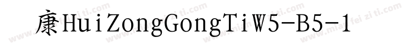 华康HuiZongGongTiW5-B5-1转换器字体转换