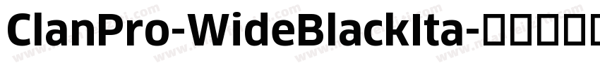 ClanPro-WideBlackIta字体转换
