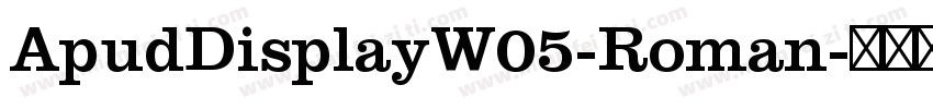ApudDisplayW05-Roman字体转换