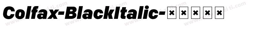 Colfax-BlackItalic字体转换