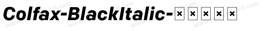 Colfax-BlackItalic字体转换