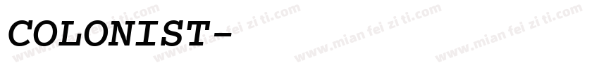 COLONIST字体转换