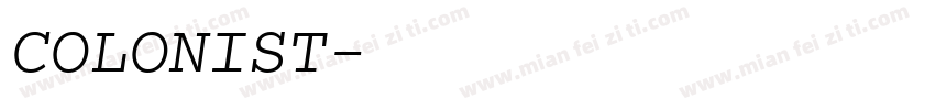 COLONIST字体转换