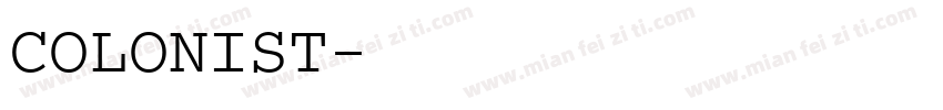 COLONIST字体转换