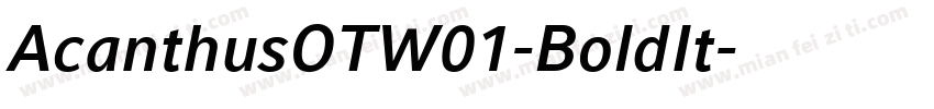AcanthusOTW01-BoldIt字体转换