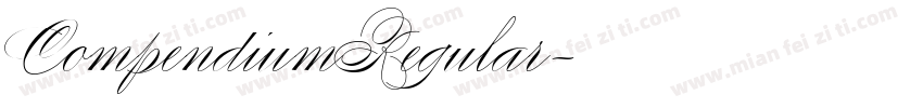 CompendiumRegular字体转换