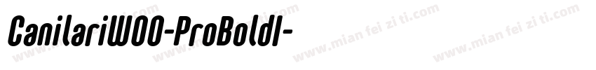 CanilariW00-ProBoldI字体转换