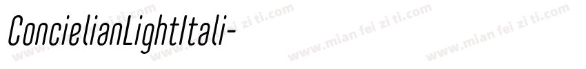 ConcielianLightItali字体转换