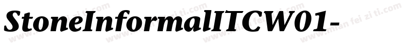 StoneInformalITCW01字体转换