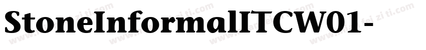StoneInformalITCW01字体转换