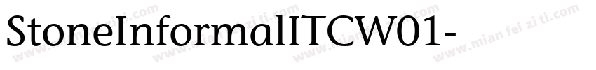 StoneInformalITCW01字体转换