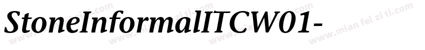 StoneInformalITCW01字体转换
