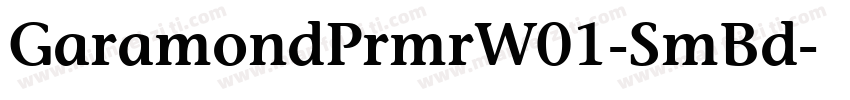 GaramondPrmrW01-SmBd字体转换