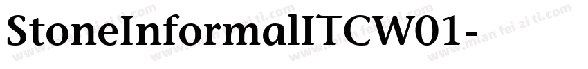 StoneInformalITCW01字体转换