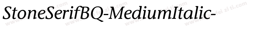 StoneSerifBQ-MediumItalic字体转换