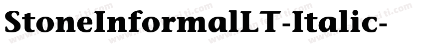 StoneInformalLT-Italic字体转换
