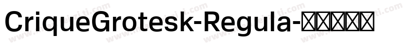 CriqueGrotesk-Regula字体转换