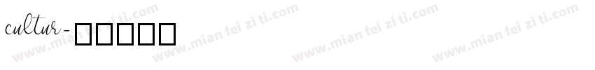 cultur字体转换