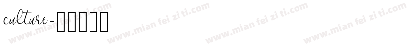 culture字体转换