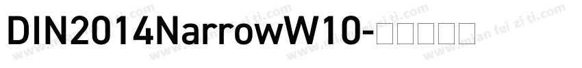 DIN2014NarrowW10字体转换