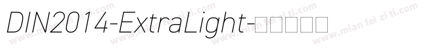 DIN2014-ExtraLight字体转换