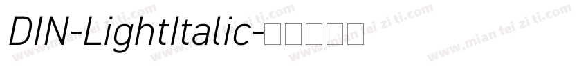 DIN-LightItalic字体转换