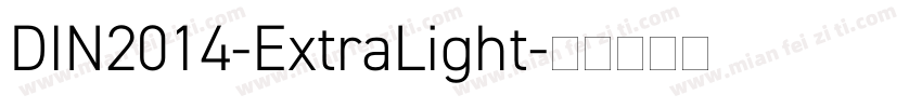 DIN2014-ExtraLight字体转换