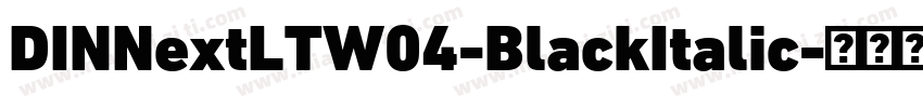 DINNextLTW04-BlackItalic字体转换