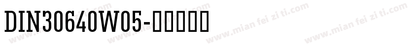 DIN30640W05字体转换
