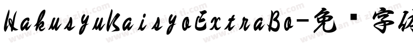 HakusyuKaisyoExtraBo字体转换