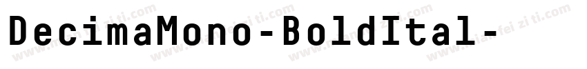 DecimaMono-BoldItal字体转换