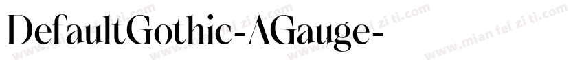 DefaultGothic-AGauge字体转换