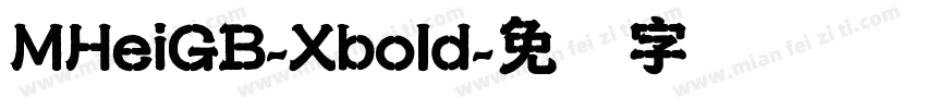 MHeiGB-Xbold字体转换