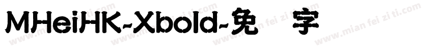 MHeiHK-Xbold字体转换