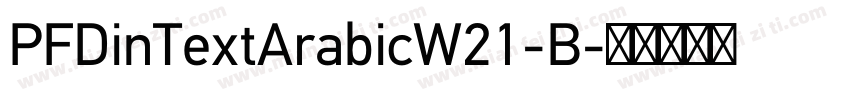 PFDinTextArabicW21-B字体转换