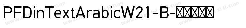 PFDinTextArabicW21-B字体转换