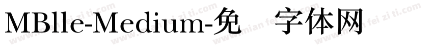 MBlle-Medium字体转换