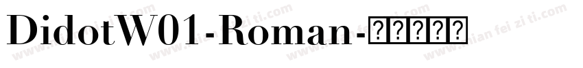 DidotW01-Roman字体转换