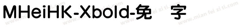 MHeiHK-Xbold字体转换