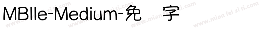 MBlle-Medium字体转换