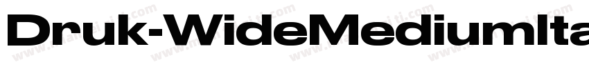 Druk-WideMediumItali字体转换