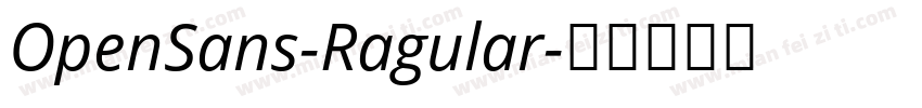 OpenSans-Ragular字体转换
