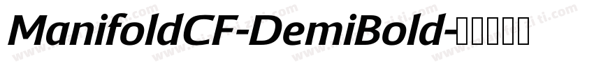 ManifoldCF-DemiBold字体转换